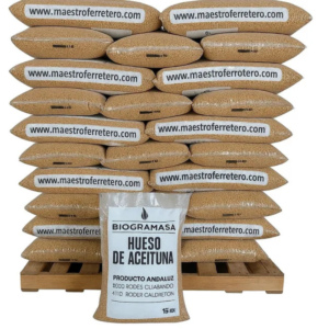 Biogramasa 77 worki z pestkami oliwek 15 kg